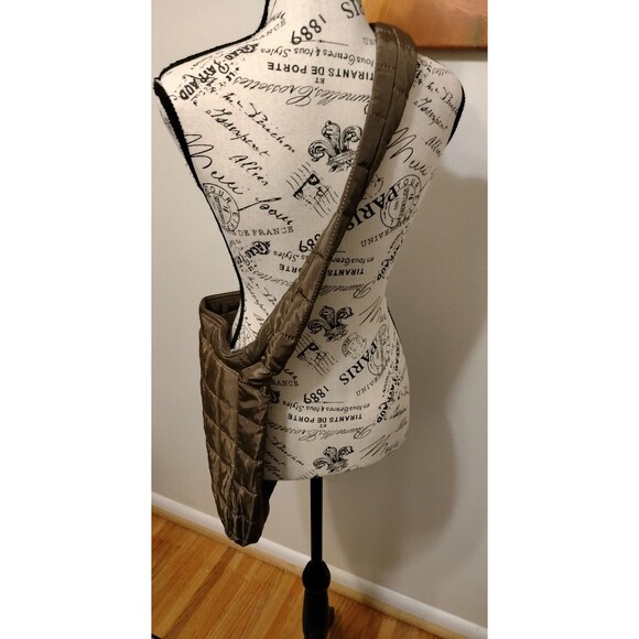 NWOT! Beautiful Chocolate Brown Quilted Puffy Crossbody Bag w/Zip Closure - Picture 7 of 8